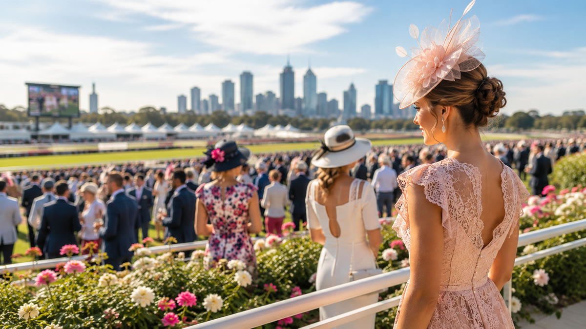 Fashions on the Field race day fashion and millinery at an Australian racecourse